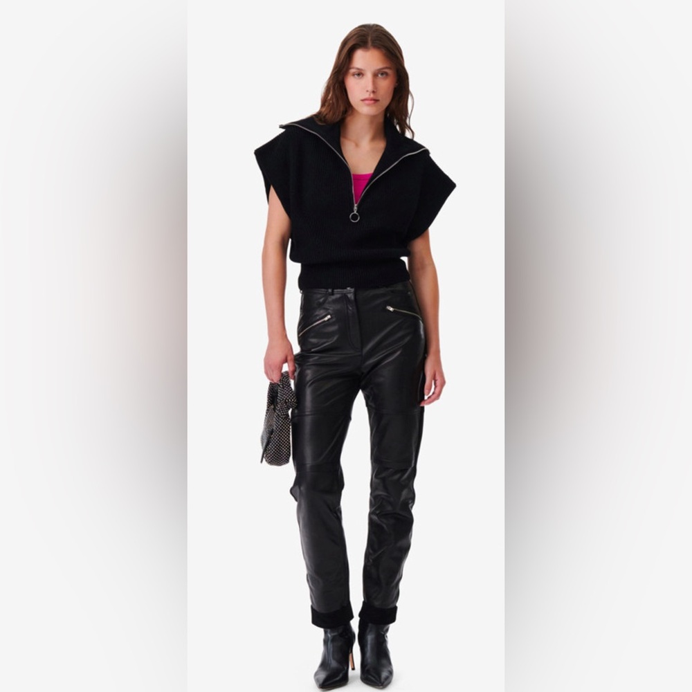 New IRO PARIS  Avona Zippered-Collar Sweater XS $395 - Picture 3 of 14